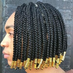 Braided Extension Bob(protective hairstyles for natural hair growth)