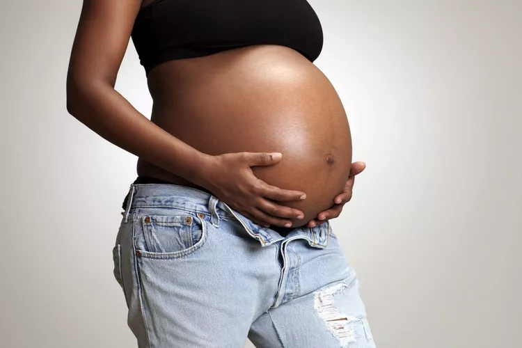 Pregnancy photo of a black woman