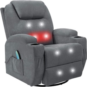 Flamaker Rocking Ergonomic Recliner Chair with Massage and Heating